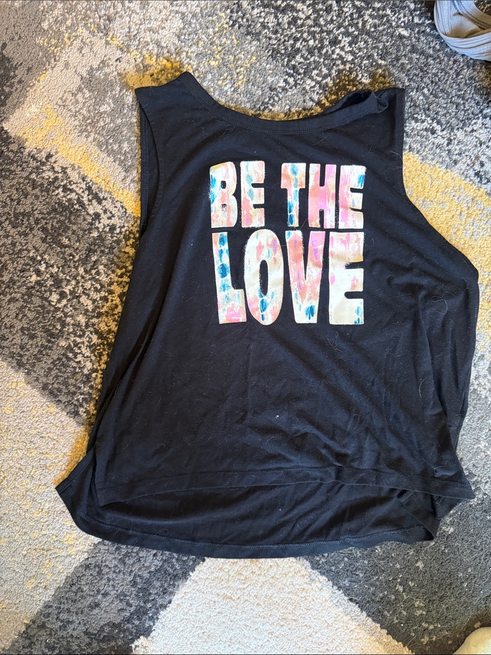 Be The Love Black Graphic Muscle Tank